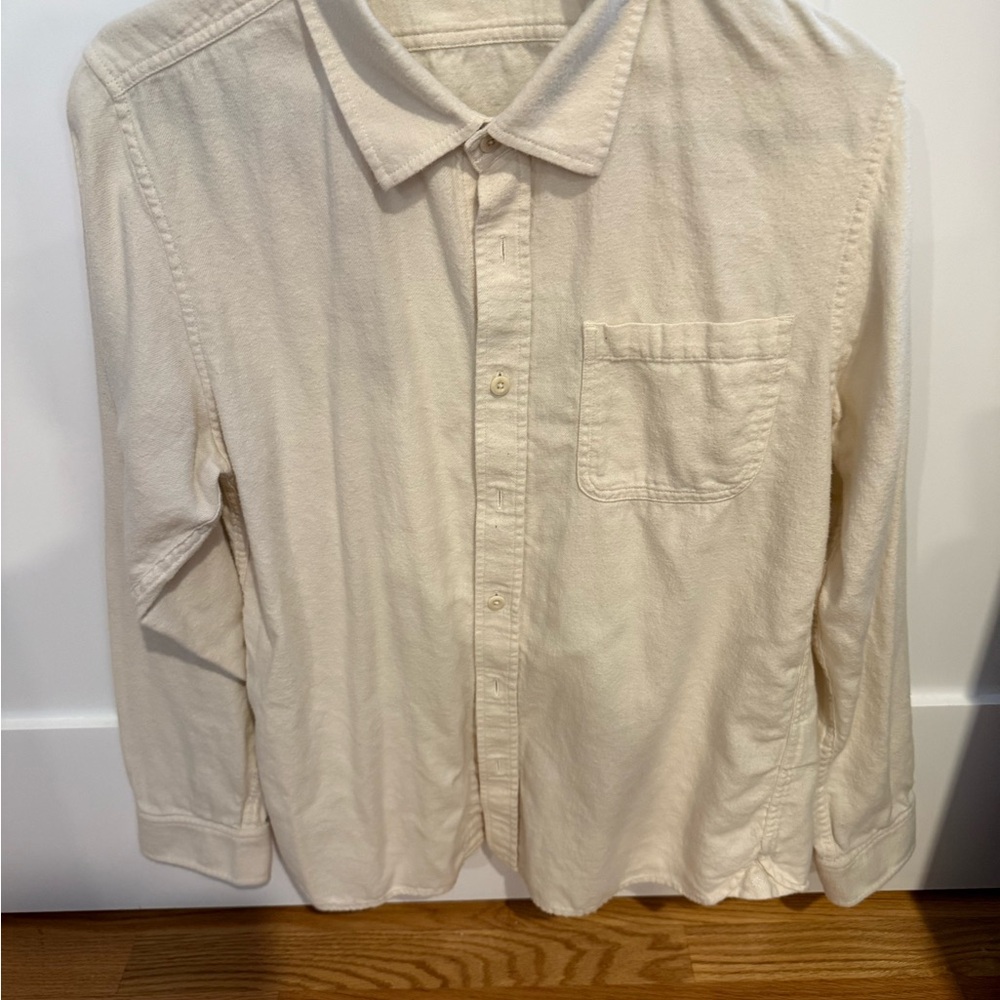Outerknown Cream Casual Button Down Shirt